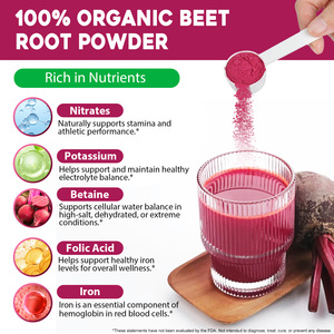 SOLOTREE Organic Beterraba <span class=keywords><strong>Root</strong></span> Powder Suplemento Extrato Herbal que Mantém a Saúde do Coração e Promove a Função Circulatória - Product Image 6