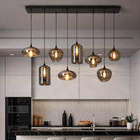 Lampes suspendues colorées DIY de style nordique, abat-jour en forme de globe, lampe suspendue en verre