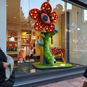 Fournisseur d'usine, sculpture de fleurs géante en fibre de verre personnalisée, colorée, pour décoration de Noël en intérieur/extérieur - Product Image 6