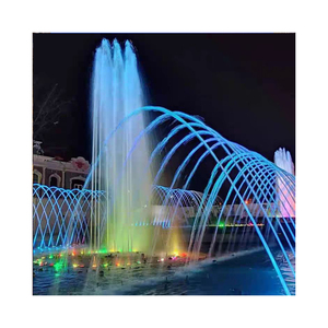 <span class=keywords><strong>Fontaine</strong></span> interactive <span class=keywords><strong>lumineuse</strong></span> d'extérieur en forme d'arche, décorée pour mariage, avec fontaines dansantes en acier inoxydable - Product Image 2