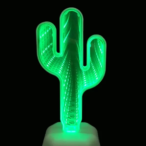 Señal de espejo LED 3D <span class=keywords><strong>Infinity</strong></span> personalizada, luz de túnel de espejo de Metal, para Decoración - Product Image 5