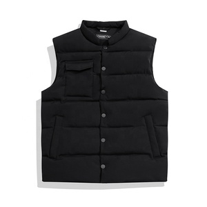 <span class=keywords><strong>Chaleco</strong></span> <span class=keywords><strong>Acolchado</strong></span> Grueso Personalizado, Uniforme de <span class=keywords><strong>Trabajo</strong></span> de Invierno con Bolsillo en el Pecho, Chaqueta sin Mangas Térmica y Cortavientos para Deportes al Aire Libre - Product Image 3