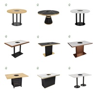 Ensemble de mobilier modulaire commercial OEM/ODM pour restaurant, avec banquette, table de salle à manger, chaises, pour cafétéria, barbecue intelligent et hot pot
