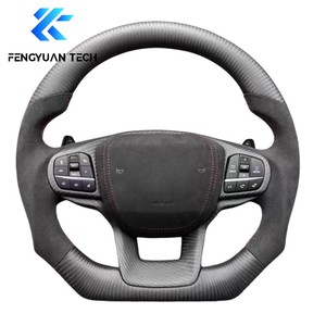 Volant de course sportif personnalisé Dodge en fibre de carbone et cuir pour Charger Challenger Hellcat SRT <span class=keywords><strong>RT</strong></span> - Product Image 4