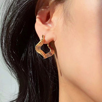 Wholesale Non Tarnish 18k Gold Plate Stainless Steel Simple Stud <strong>Earring</strong> <strong>Bulk</strong> Fashion Luxury Waterproof Stud <strong>Earrings</strong> for Women
