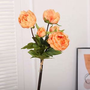 OH ARTS Indoor Dining Table Silk Flower Bunch 50cm X3 Peony Christmas Living Room Furnishings Manufacturer Wholesale - Product Image 4