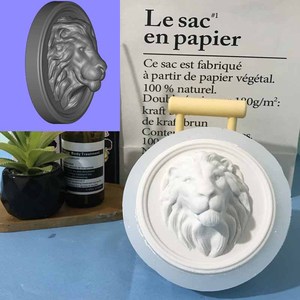 Moldes <span class=keywords><strong>de</strong></span> Silicona para Decoración <span class=keywords><strong>de</strong></span> Paredes <span class=keywords><strong>de</strong></span> Hormigón, Decoración <span class=keywords><strong>de</strong></span> Pared con Cabeza <span class=keywords><strong>de</strong></span> León, Marco <span class=keywords><strong>de</strong></span> Fotos Colgante, Molde <span class=keywords><strong>de</strong></span> Yeso Redondo con Cabeza <span class=keywords><strong>de</strong></span> León - Product Image 1