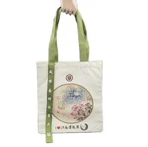 फैशन वॉशेबल ऑर्गेनिक कस्टम मुद्रित कैनवास बैग टोट 12oz सूती बैग पूर्ण प्रिंट कस्टम कैनवास प्रिंट बैग के साथ