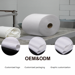 للبيع بالجملة قماش قطن نقي فائق النعومة جيد التهوية سبونليس ورق رطب غير منسوج منشفة وجه مواد خام بنمط متقاطع - Product Image 1