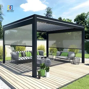 Garden Opening Pergola Louver Roof Waterproof Louver Roof Garden Pergola