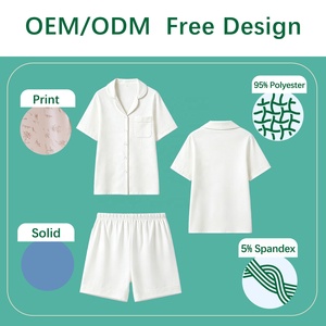 XIAJIE Elegant Casual Ice Silk Screen Printed Satin Women's Short Sleeve Pajamas With Elastic WaistOEM Manufacturer For Boutique