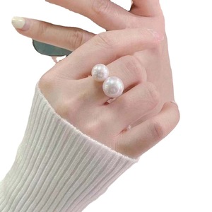 Juego de Accesorios para Anillos de Plata S925, Joyería de Perlas DIY con Cuentas Redondas de 10-13 mm, Edición Ligera 10389 - Product Image 5