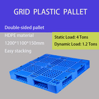 Haute qualité Heavy Duty HDPE chariot élévateur étanche à l'humidité entrepôt Rack stockage empilable industriel Euro grande palette en plastique
