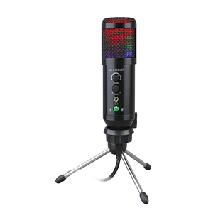 Micrófono USB Plug and Play para juegos para <span class=keywords><strong>PC</strong></span> Mac PS4/5, micrófonos de Podcast con Monitor de silencio RGB, reducción de ruido, micrófono con cable - Product Image 6
