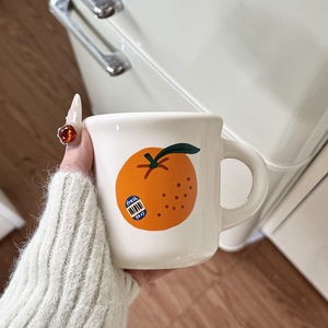 Cute Fruit Design Ceramic Mug Novelty Tomato and Orange Coffee Cup Custom Mug with Logo - Product Image 4