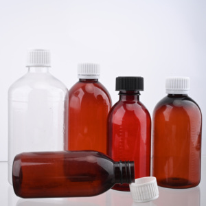 180ml <span class=keywords><strong>200ml</strong></span> 250ml 300ml 500ml Nâu Vòng Vai Syrup chai tốt nghiệp nhựa <span class=keywords><strong>PET</strong></span> chai thuốc - Product Image 4