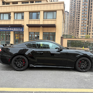 Ford Mustang Mk7 Side Skirts Abs Piano Black Carbon Fiber Texture Left 2024+ - Product Image 4