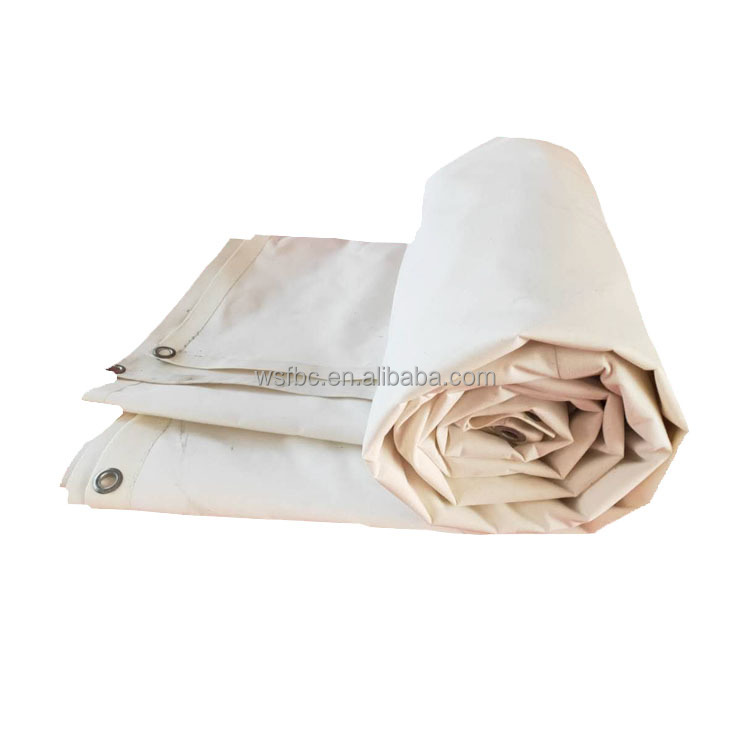Industrial waterproof polyvinyl chloride coated canvas roll white thick durable rainproof and sunscreen product covering cloth