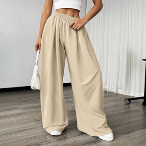 Pantalon décontracté ample à jambes larges et longueur au sol, style INS européen et américain, pour femme, automne-hiver - Product Image 1