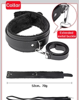 Kit de bondage BDSM de luxe pour couples, 7 pièces, jeux de rôle, jouets en cuir souple, attaches, bandeau, fouet, menottes, imperméable