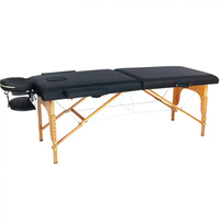 Table de Massage Portable réglable en hauteur professionnelle Salon de beauté lit de Massage de cils de jambe en bois