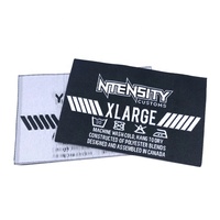Étiquettes d'instructions de lavage personnalisées Plus étiquette de taille tissée pour vêtements