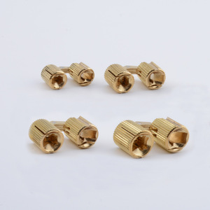 Bisagras ocultas de una sola sección de cobre M8 M10 M12 M14 M16 M18 M24 para montaje empotrado con superficie dorada para muebles - Product Image 2