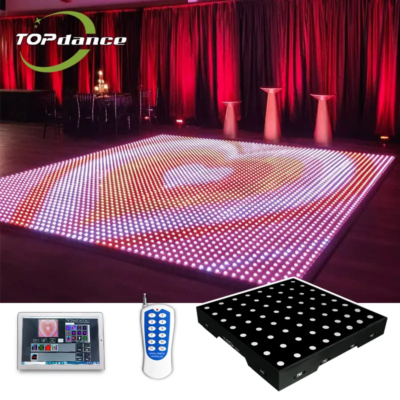 Salón de bodas portátil discoteca iluminación blanco y negro estrellado baile piso de alquiler