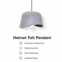 Lustre LED industriel pour plafond, en feutre PET, absorption acoustique, blanc chaud (3500K), corps rouge/gris, CRI 90, éclairage pour la maison et le bureau