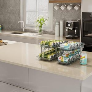 Organizador de Latas de Refresco Ajustable de Plástico, Dispensador de Bebidas con Diseño Moldeado por Inyección para Refrigerador - Product Image 3
