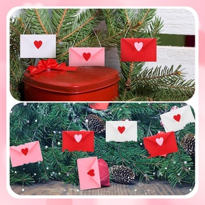 Confezione da 30 Cuori in Feltro, Decorazioni per San Valentino, Ornamenti Appesi per Albero di Natale, Matrimoni, Compleanni, Feste - Product Image 4
