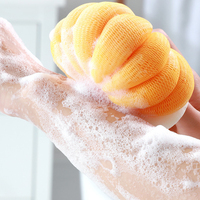 Brosse de massage exfoliante pour le corps, à main, pour le bain, en PE souple, 50g, pour le dos, en loofah, tendance
