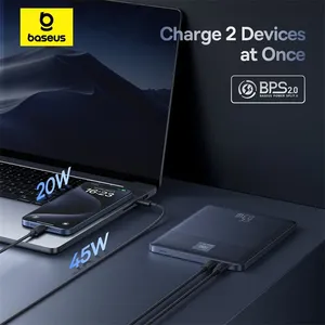 Blade 2 Power Bank 65W 12000mAh PD Batería restante digital de carga rápida para iPhone <span class=keywords><strong>15</strong></span> Pro Max Notebooks Laptops - Product Image 3