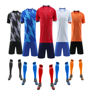 Ensemble de maillots de football à manches courtes, respirant, à séchage rapide, uniforme d'entraînement et de match pour enfants - Product Image 1