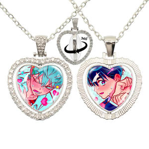 Collana con Ciondolo a Cuore Rotante Bifacciale ALIEN STAGE Mizi Sua Till Ivan Hyuna Luka, Gioielli Charm per Fan e Coppie - Product Image 6