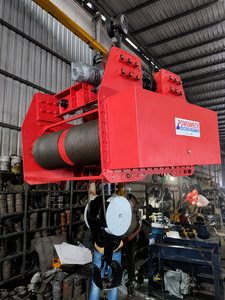 Wire Rope Electric <b>Hoist</b> Krishna 2 Tonne Electric Wire Rope <b>Hoist</b> Remote Control Red Steel Industrial Manufacturing Use - Product Image 6