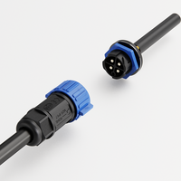 Connecteur circulaire étanche M25 à 4 broches, à visser ou à souder, 30A 300V IP67, mâle-femelle, pour montage sur panneau, pour équipement