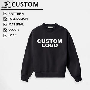 Vente en gros de pulls de sport unisexes en coton blanc uni pour l'hiver Streetwear sweat-shirt à col rond <span class=keywords><strong>personnalisé</strong></span> sweats à capuche surdimensionnés pour hommes - Product Image 1