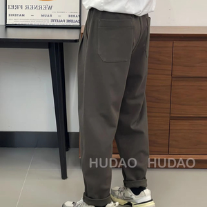 Pantaloni da uomo traspiranti da Joggers da uomo in vita elasticizzata Casual stile lavato ricamato leggero pantaloni oversize - Product Image 1