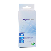 Fil dentaire biodégradable en nylon de haute qualité Super Floss, saveur menthe, pour soins orthodontiques, implants, bridges, soins bucco-dentaires