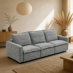Canapé inclinable multifonction avec repose-tête et repose-pieds, canapé-lit escamotable à profil bas, canapé compressé pour salon, hôtel, villa - Product Image 2