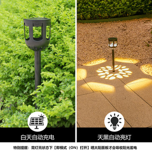 Solar Garden Light Led Outdoor Decorative <b>Ground</b> <b>Stake</b> Light Water Resistant Solar Powered Lawn Lamp <b>For</b> Patio Yard - Product Image 5