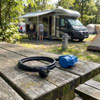 Câble d'extension de camping 230V/16A/prise CEE à 3 broches et couplage d'angle CEE + prise de contact de terre câble d'extension de camping-car Y14
