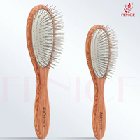 Brosse de toilettage pour animaux de compagnie en bois de haute qualité Fenice, peigne à coussin d'air avec aiguilles en acier inoxydable pour le nettoyage des poils de chiens et de chats