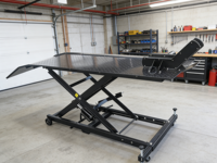 Table élévatrice hydraulique réglable en acier pour moto avec extensions latérales pour ATV et quad à positionnement bas