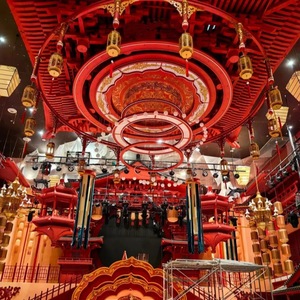 Lampu Gantung Plafon Besi Tempa Chingley untuk Pernikahan, Auditorium, Panggung, Gaya Cina, Lampu Utama, IP65, Natal, Garansi 2 Tahun - Product Image 2