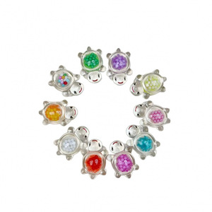 Perles acryliques rouges vives en forme de tortue de 3 cm, mélange aléatoire, accessoire de bijouterie DIY pour la décoration de bureau ou de voiture - Product Image 4