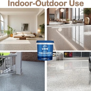 Material de construcción duradero de alto brillo, <span class=keywords><strong>pintura</strong></span> impermeable de secado rápido, <span class=keywords><strong>pintura</strong></span> de suelo de arena de color epoxi para baño, terraza de fábrica - Product Image 3