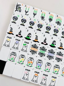 Tuiles de Mahjong Américaines Thème Halloween Hocus Pocus, Luxe Gravées et Sculptées, Grandes, pour Soirées Jeux, Vente Directe Usine, Personnalisables, Expédition Rapide - Product Image 4