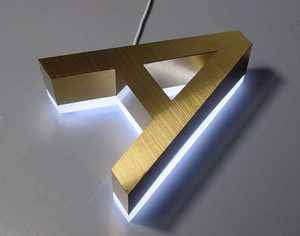 定制工厂标志商务发光发光二极管标志字母发光二极管3D标志公司品牌标志户外商店标志 - Product Image 6